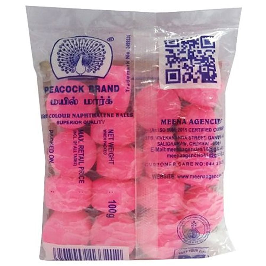 Peacock  Napthalene Balls - Pink Colour