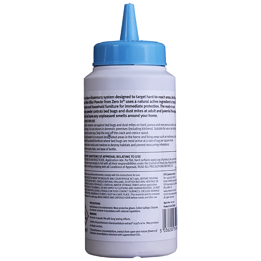 Zero In Bed Bug & Dust Mite Killer - For Cracks & Crevices