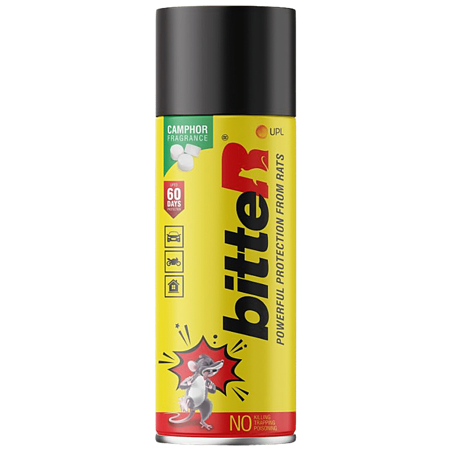 bitteR Powerful Protection From Rats Spray - Camphor Fragrance