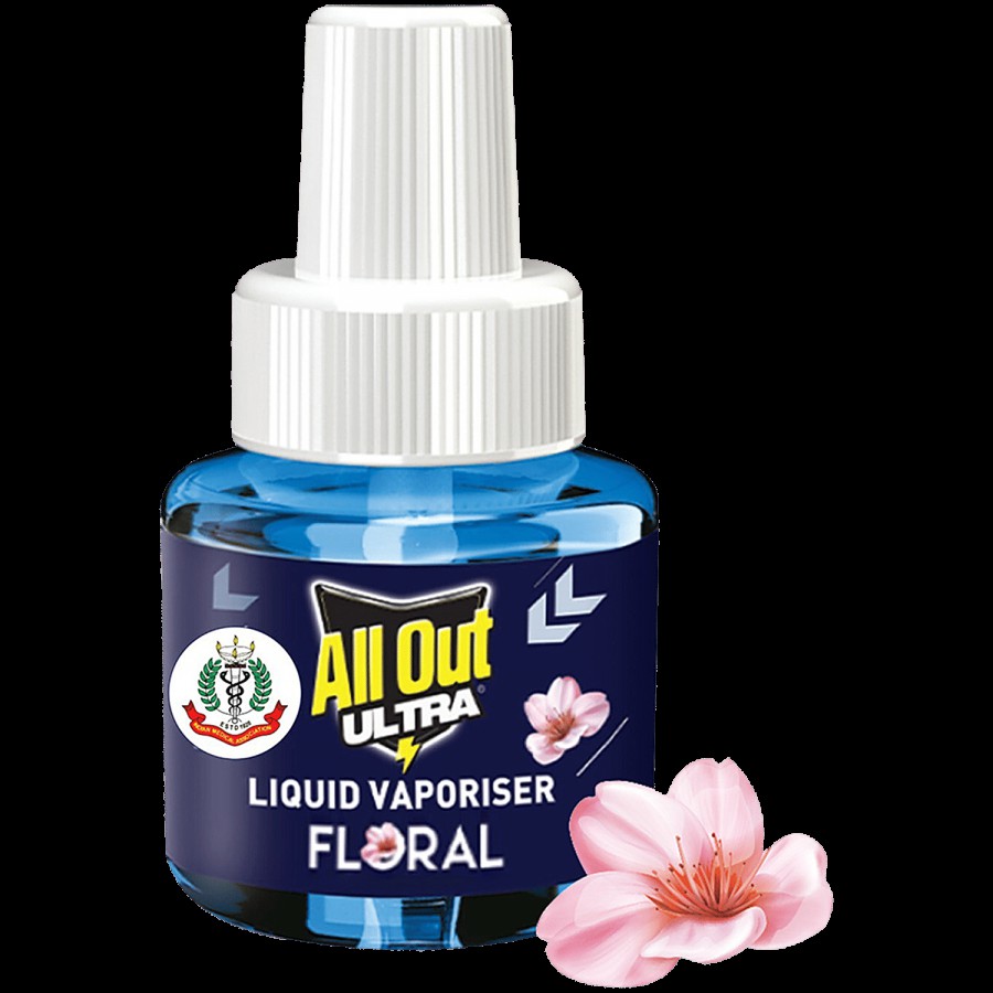 All Out Ultra Liquid Vaporizer Floral Fragrance Mosquito Repellent Refill - Kills Dengue