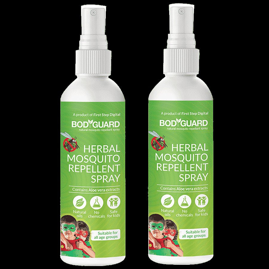 Bodyguard Herbal Mosquito Repellent Spray With Goodness Of Essential Oils And Aloe Vera Extracts - 100 Ml