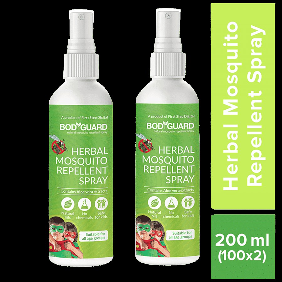 Bodyguard Herbal Mosquito Repellent Spray With Goodness Of Essential Oils And Aloe Vera Extracts - 100 Ml