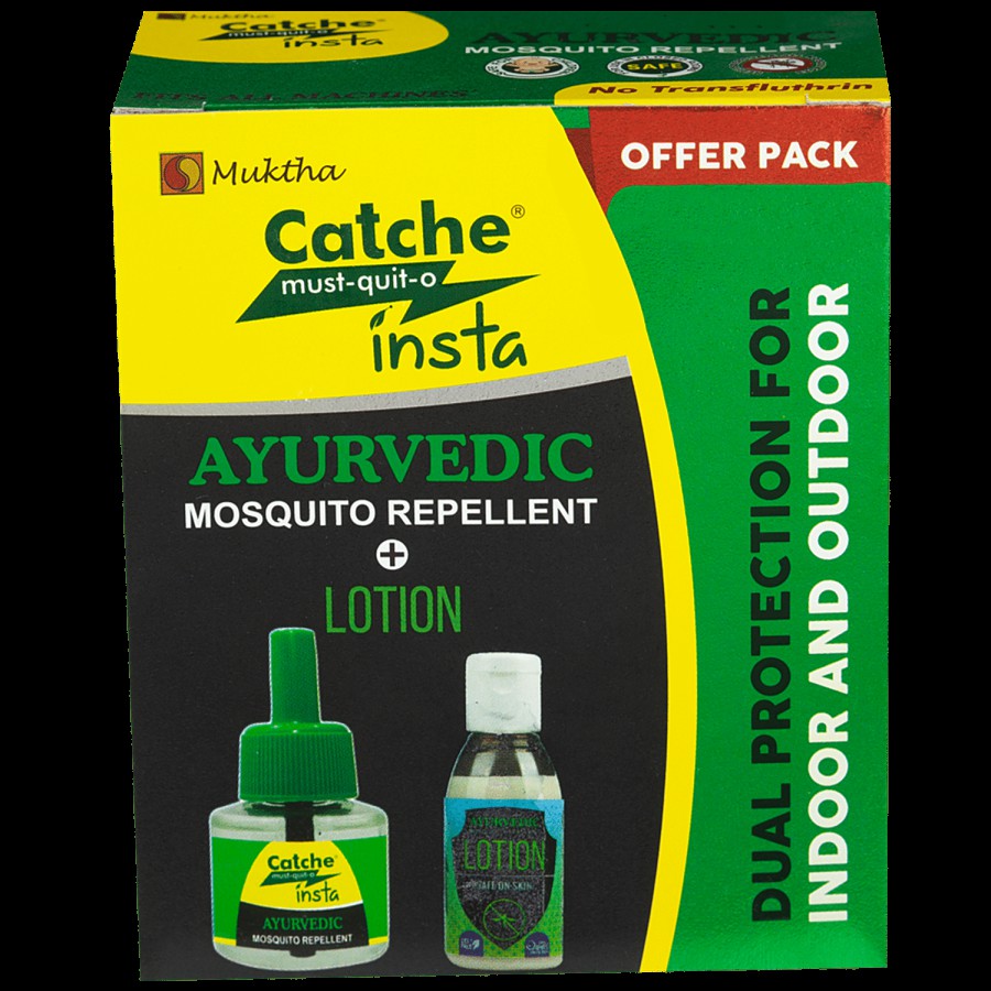 Catche Insta Ayurvedic Repellent & Lotion - Outdoor & Indoor Use