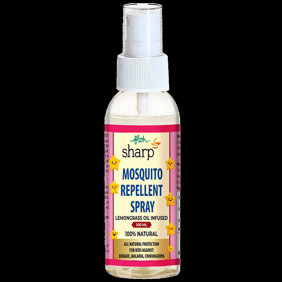 Floh Sharp Mosquito Repellent Spray - Lemongrass Oil Infused