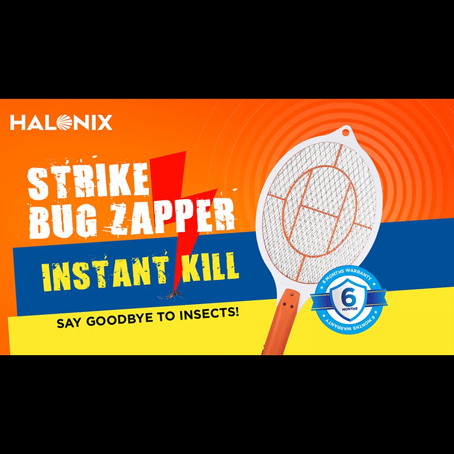 Halonix Strike Bug Zapper Anti-Mosquito Racquet - With Rechargeable 500 mAh Battery