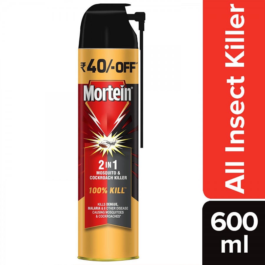 Mortein 2-in-1 Insect Killer Spray - 100% Kill On Mosquitoes & Cockroaches