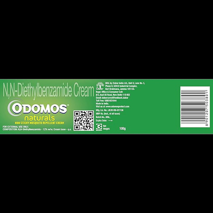 Odomos Naturals Non-Sticky Mosquito Repellent Cream