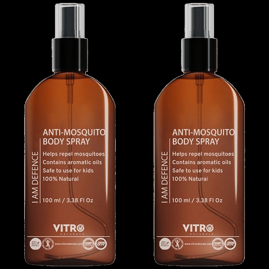 VITRO Naturals Anti Mosquito Body Spray - Contains Aromatic Oils