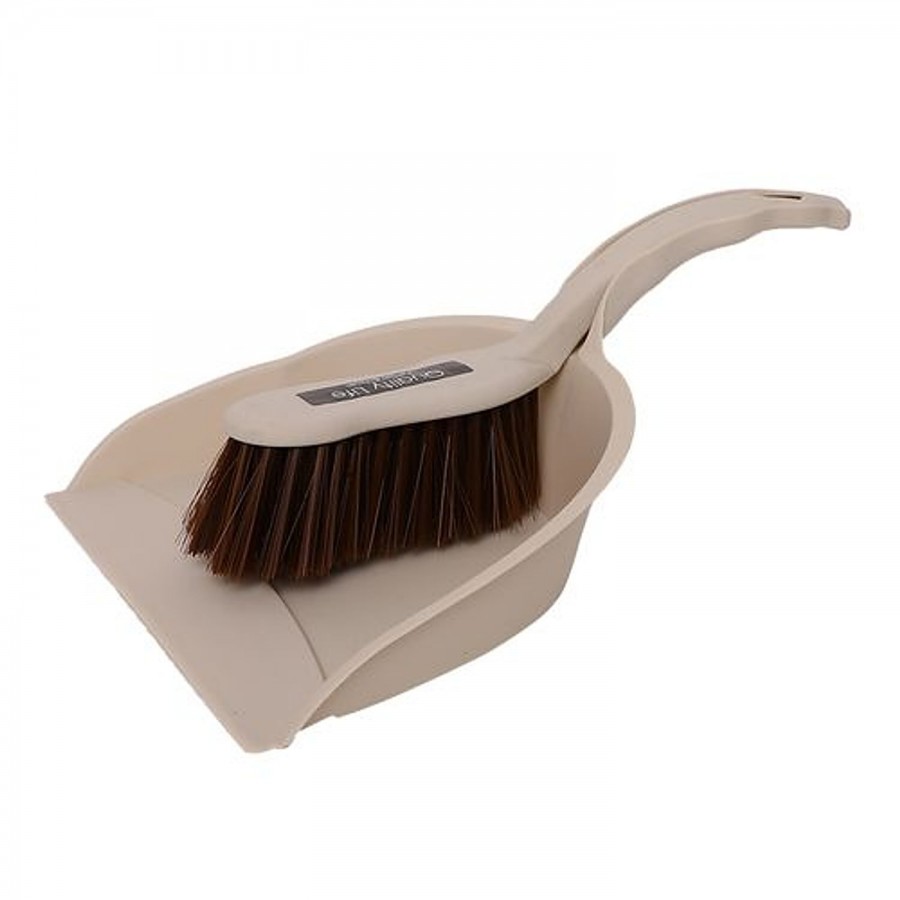 DP Dustpan With Brush And Wiper Combo - Beige