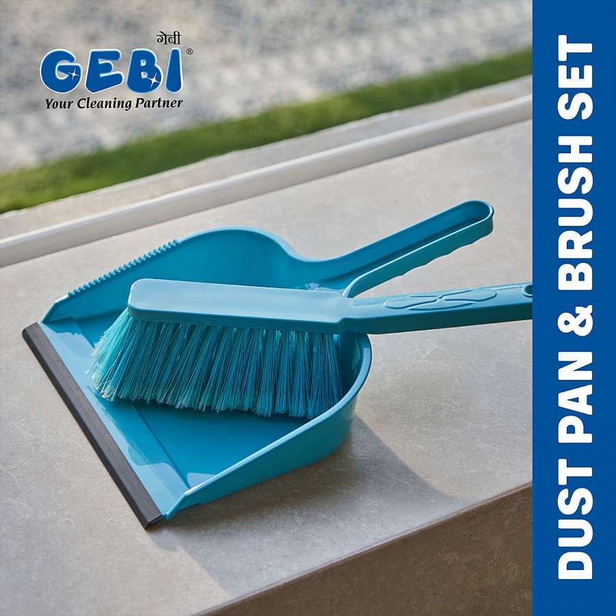 Gebi  Dust Pan & Brush Set/Plastic Supdi With Brush - High Quality