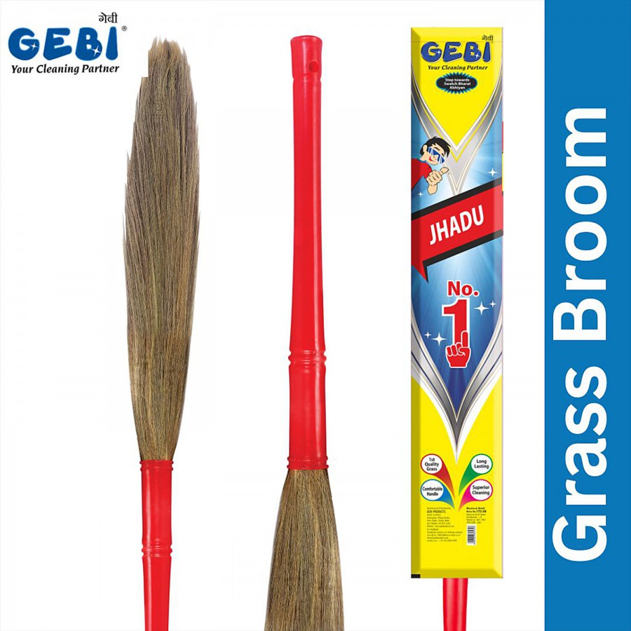 Gebi  No Dust Plastic Floor Broom - Jhadu