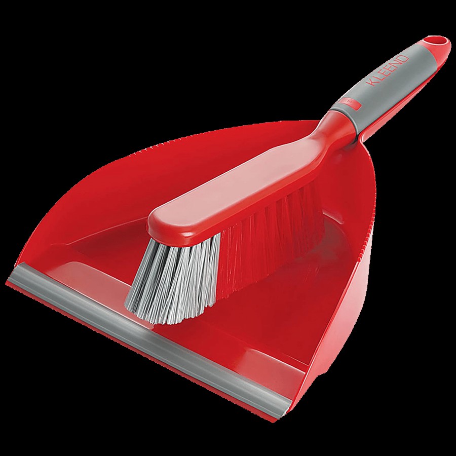 Kleeno by Cello Dustpan With Brush - Red