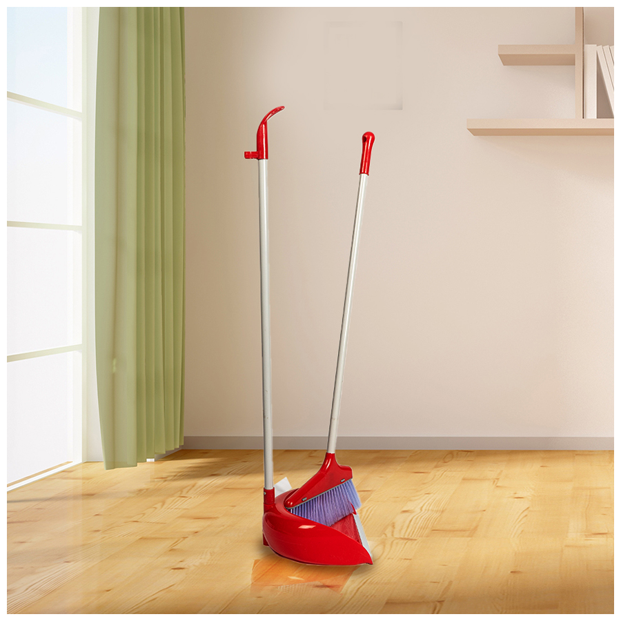 Liao Broom & Dustpan Combo - Plastic With Steel Stick