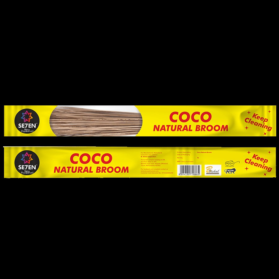 SE7EN Coco Natural Broom - Eco-Friendly