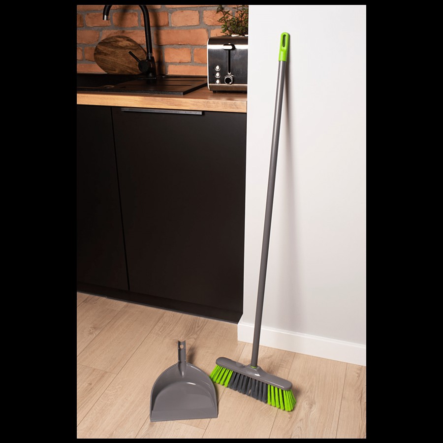 YORK Long Handle Broom With Dustpan Cleaning Set