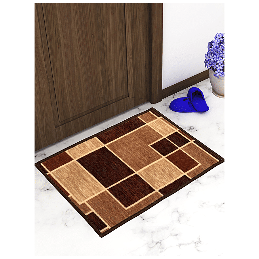 Athom Living Anti Slip Door/Floor Mat - Block Printed