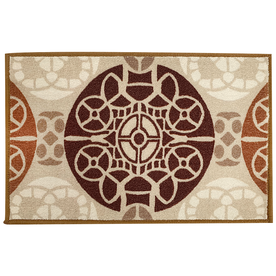 Athom Living Anti Slip Printed Door/Floor Mat - Beige