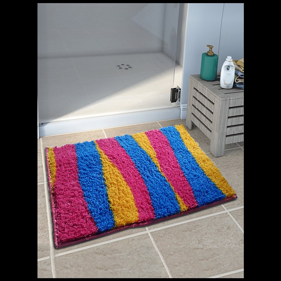 Athom Living Anti Slip Bath/Door/Floor Mat - Micro Designer Multicolour