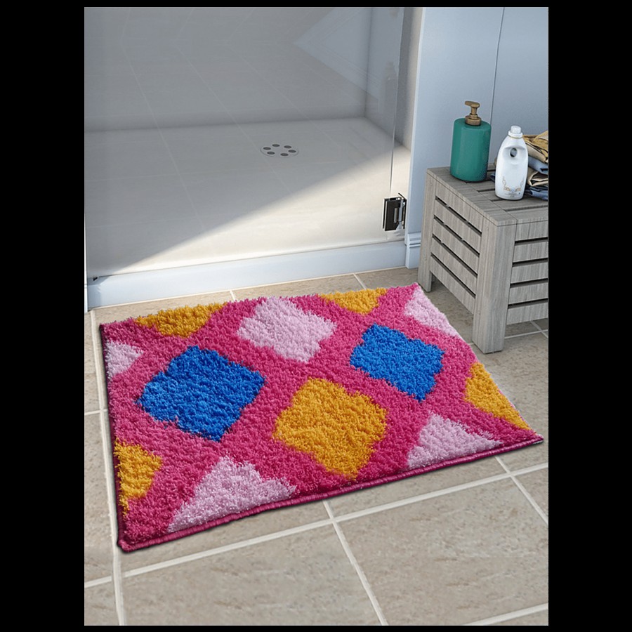 Athom Living Anti Slip Bath/Door/Floor Mat - Micro Designer Multicolour