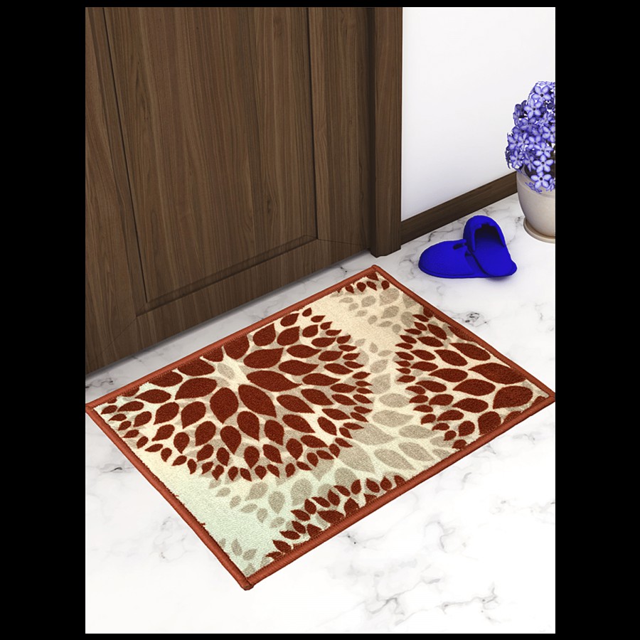 Athom Living Anti Slip Printed Door/Floor Mat - Drop Beige