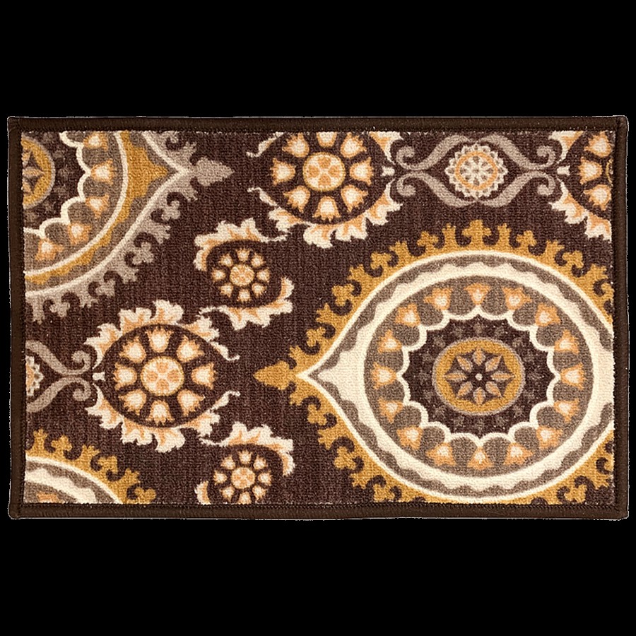 Athom Living Anti Slip Printed Door/Floor Mat - Persian Brown