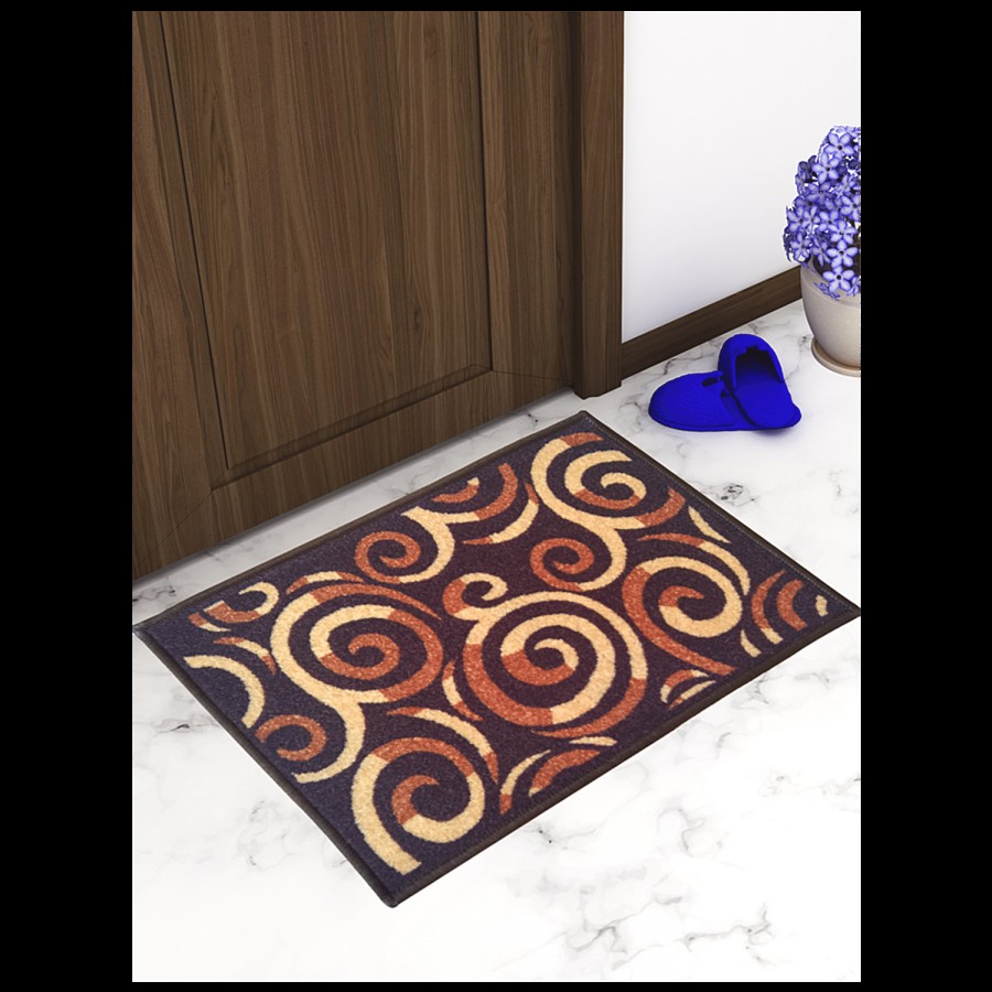 Athom Trendz Anti Skid Door/Floor Mat - Eazy Home Dark Brown