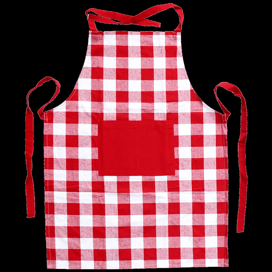 Brodees Cotton Kitchen Apron - With Front Center Pocket