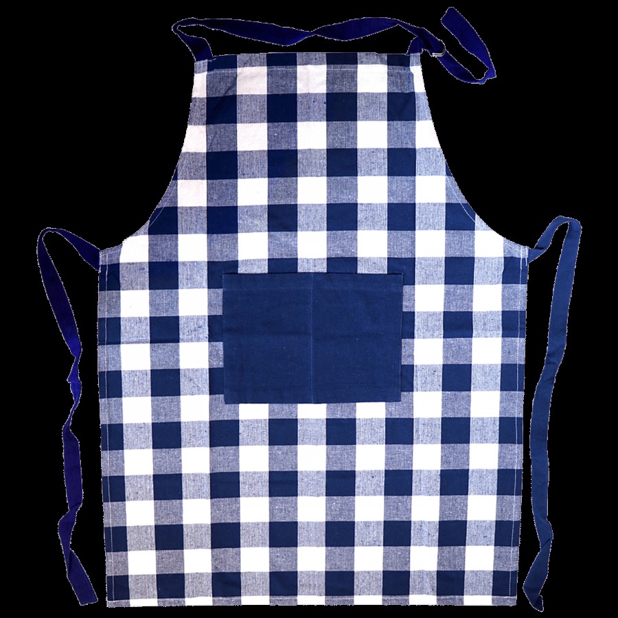 Brodees Cotton Kitchen Apron - With Front Center Pocket