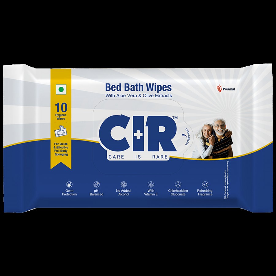 CIR Bed Bath Wipes - With Aloe Vera & Olive Extracts