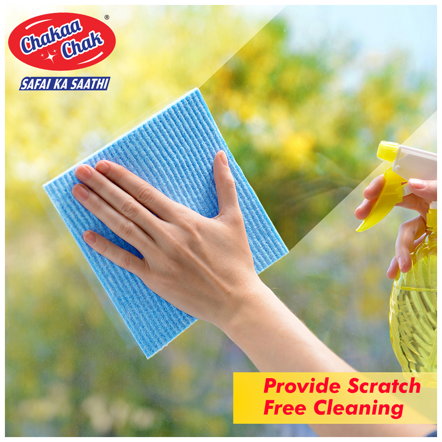 Chakaachak Super Sponge Wipes - Scratch Free Cleaning For Glass