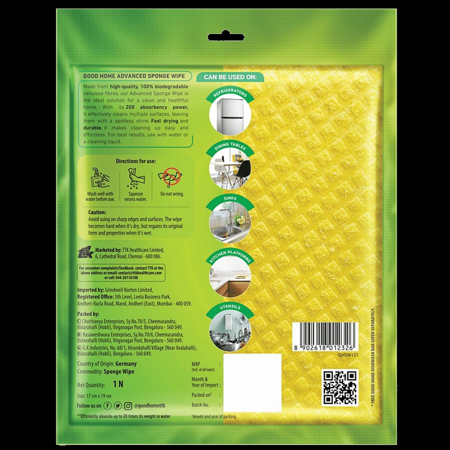 Good Home Advanced Sponge Wipes - 20X Absorbency