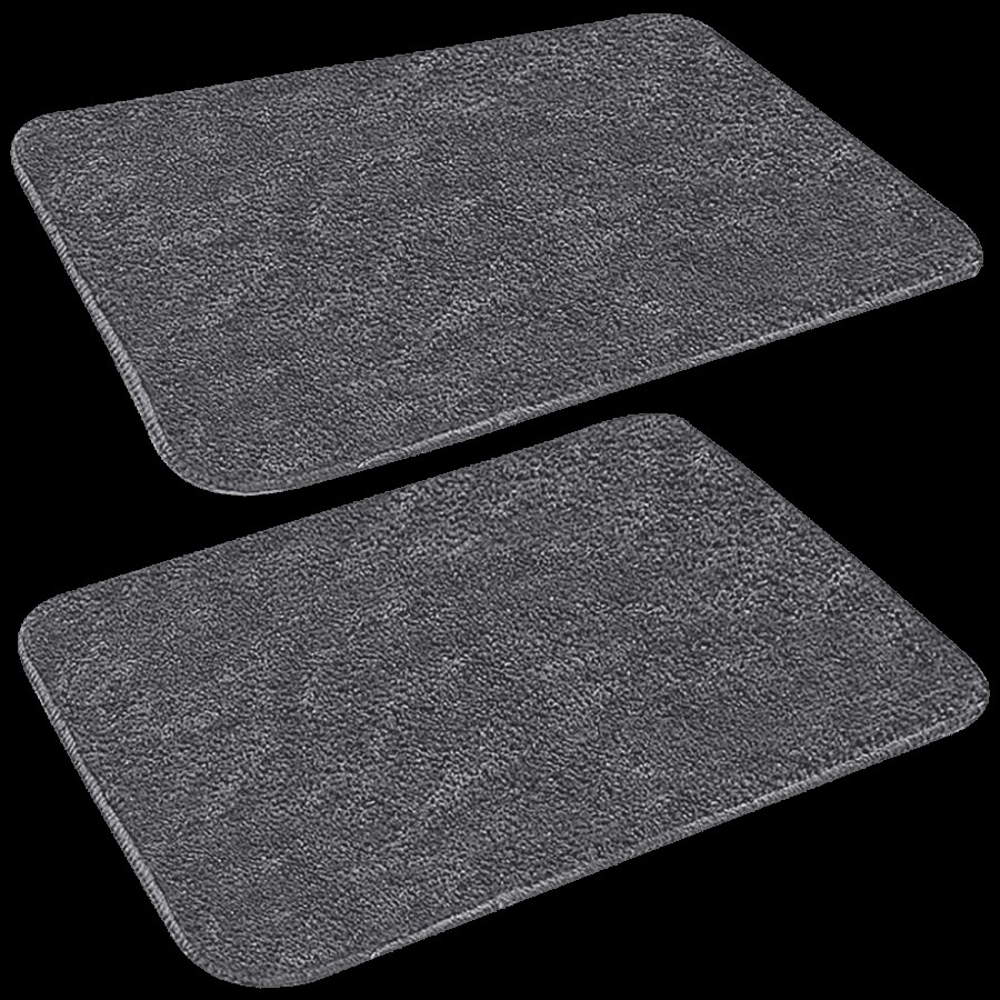 JBG Home Store Anti-Slip Microfibre Bathmat - Grey (40cm x 60cm)