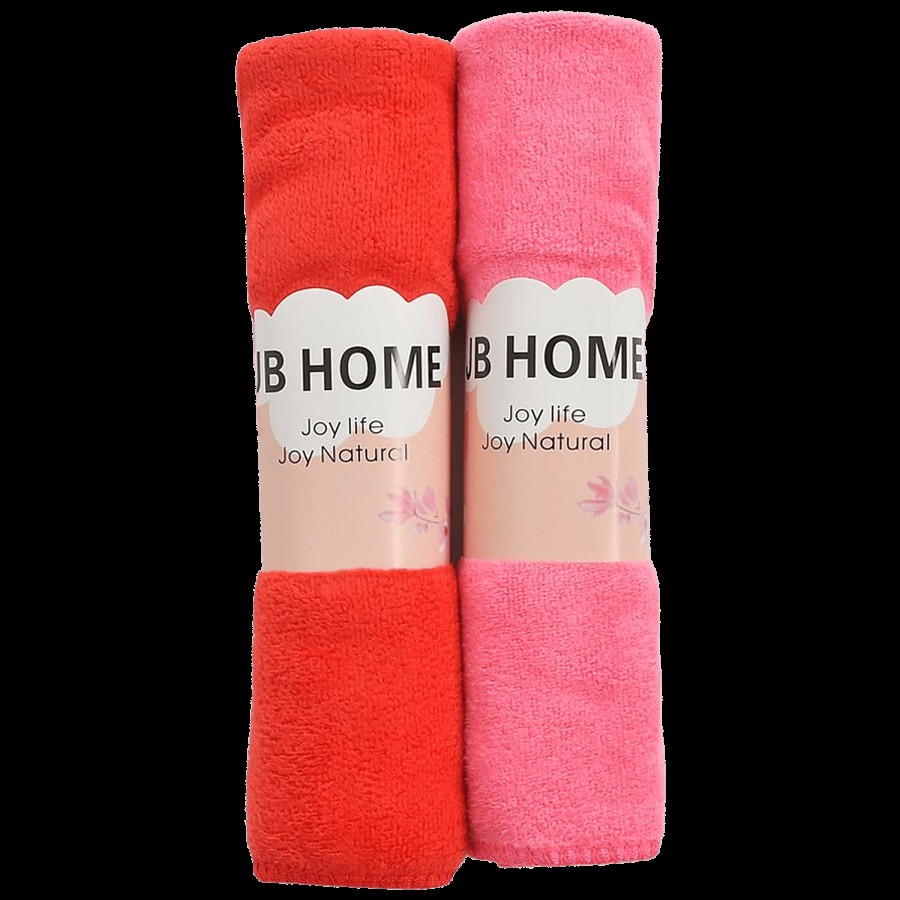 JBG Home Store Microfiber Clothes - Red & Baby Pink