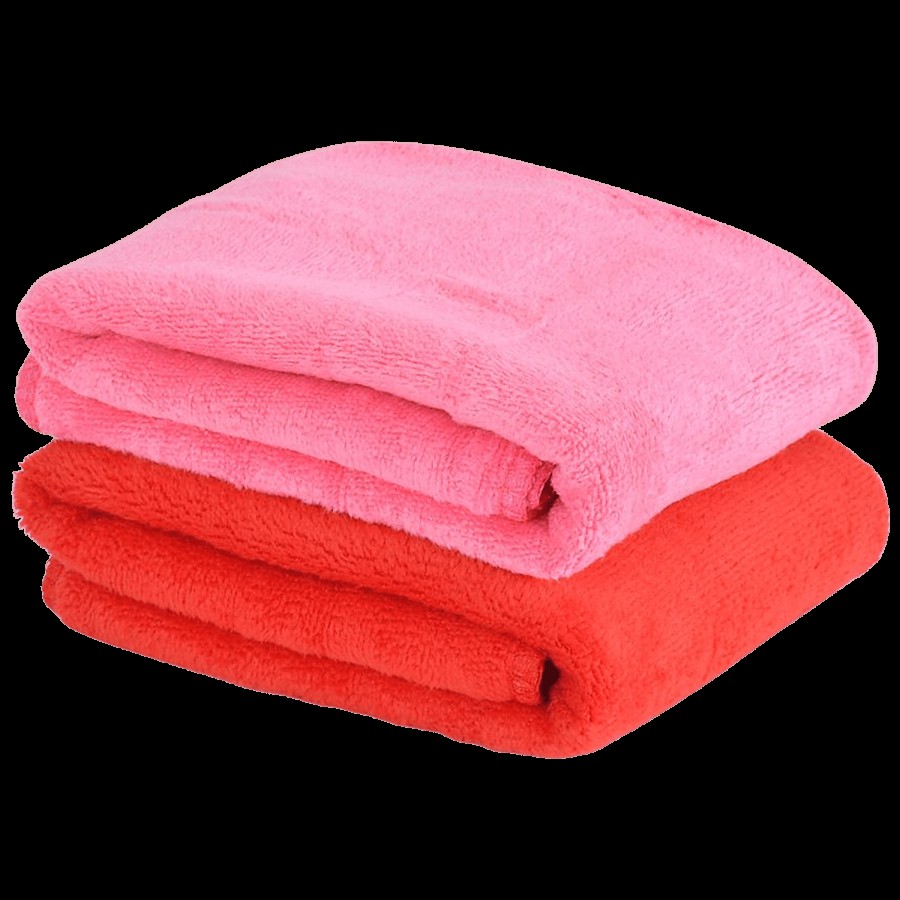 JBG Home Store Microfiber Clothes - Red & Baby Pink