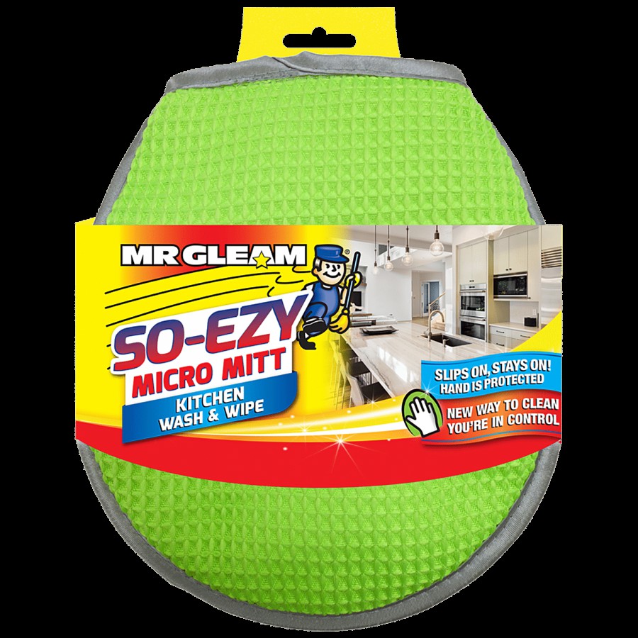 Mr Gleam Micro Mitt - Kitchen Wash & Wipe