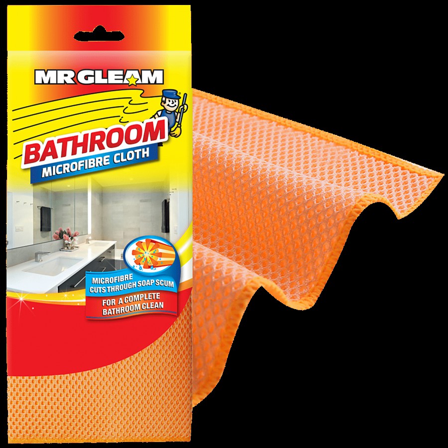 Mr Gleam Microfiber Bathroom Cloth - Absorbent & Lint Free