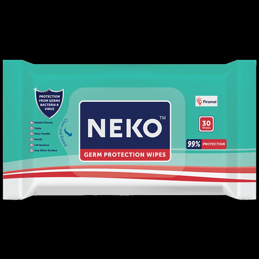 Neko Germ Protection Wipes - Cleans Surfaces & Keeps Bacteria & Virus Away