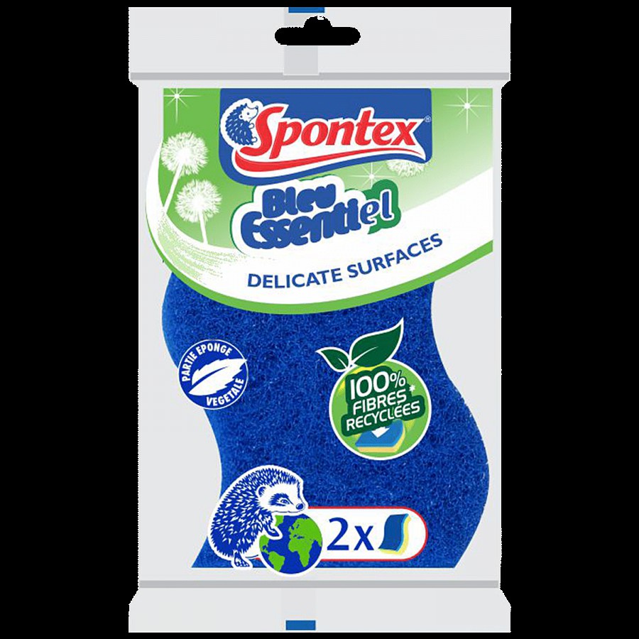 Spontex Bleu Essential Non-Scratch Sponge - Cellulose Scrubber