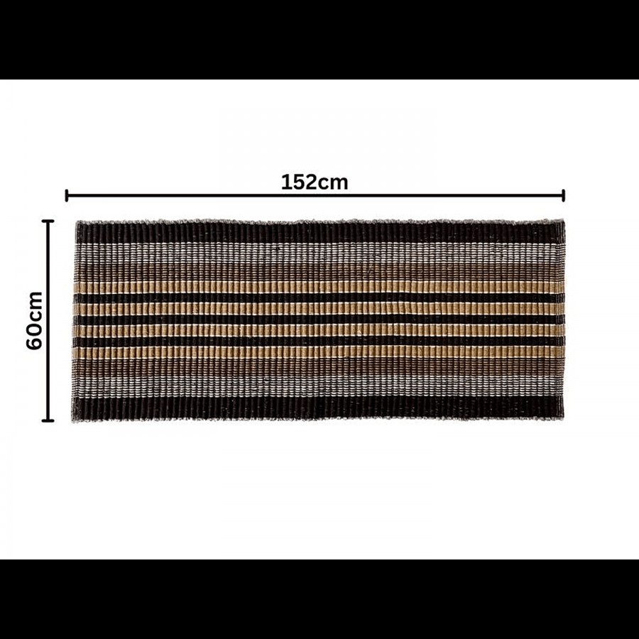 VTI Home Collection Cotton Polyester Hand Woven Door/Floor/Bath Mat/ Runner - Soft