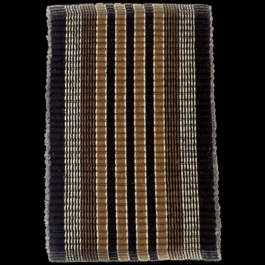 VTI Home Collection Cotton Polyester Hand Woven Doormat - Fibre