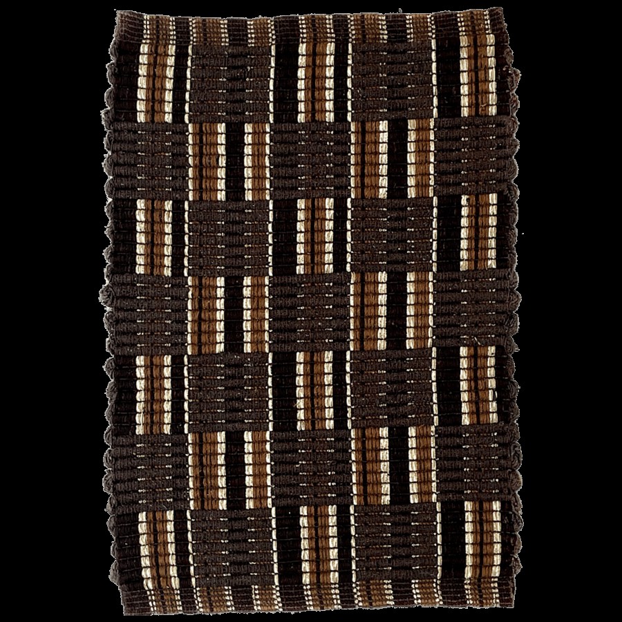 VTI Home Collection Cotton Polyester Hand Woven Doormat - Fibre