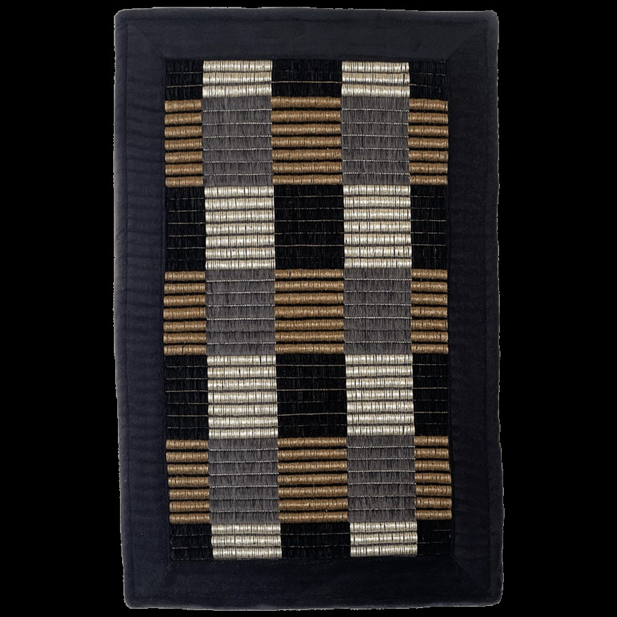 VTI Home Collection Cotton Polyester Hand Woven Doormat - Fibre