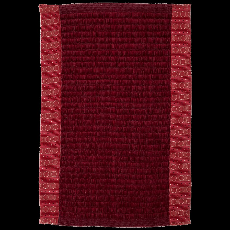 VTI Home Collection Cotton Polyester Hand Woven Doormat - Fibre