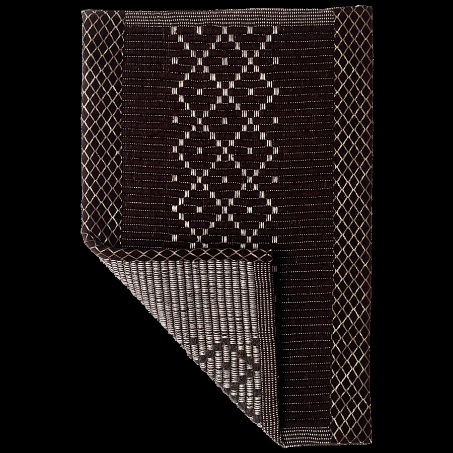 VTI Home Collection Cotton Polyester Hand Woven Doormat - Fibre