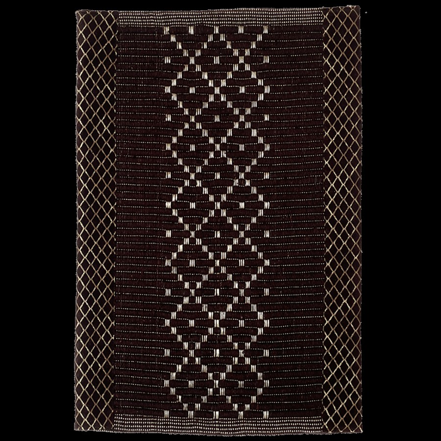 VTI Home Collection Cotton Polyester Hand Woven Doormat - Fibre