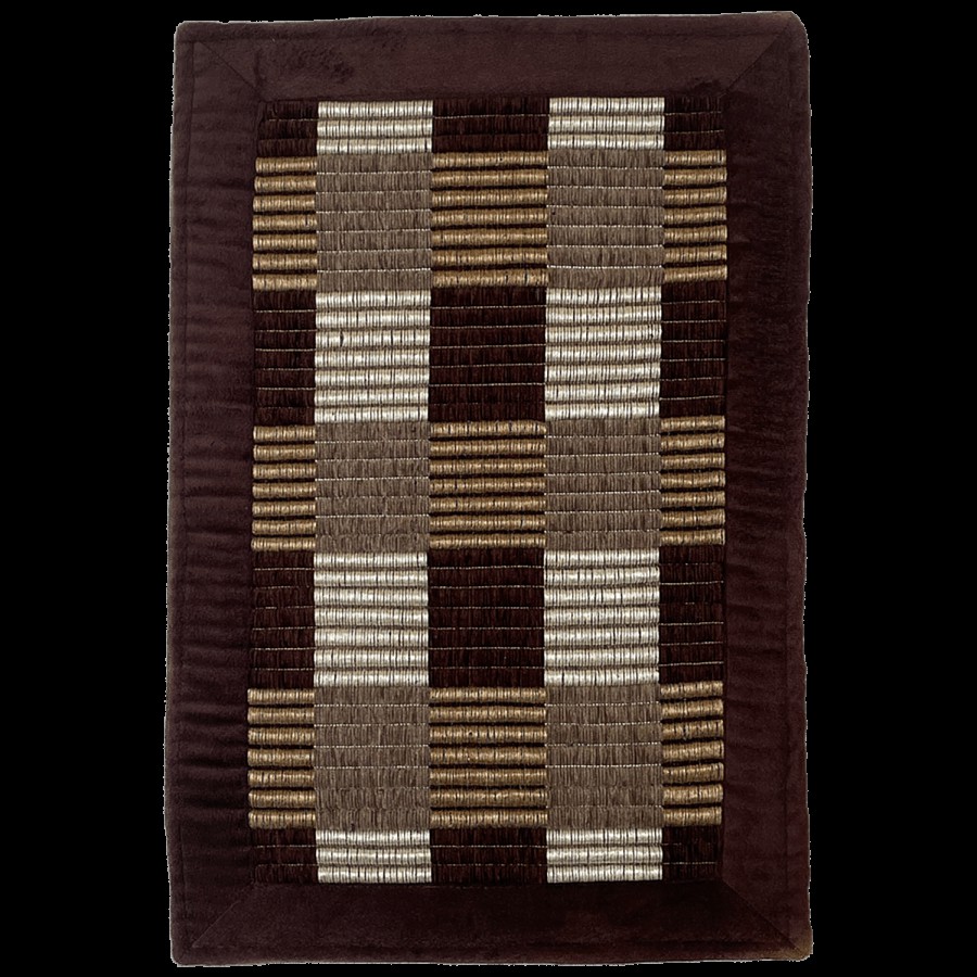 VTI Home Collection Cotton Polyester Hand Woven Doormat - Fibre