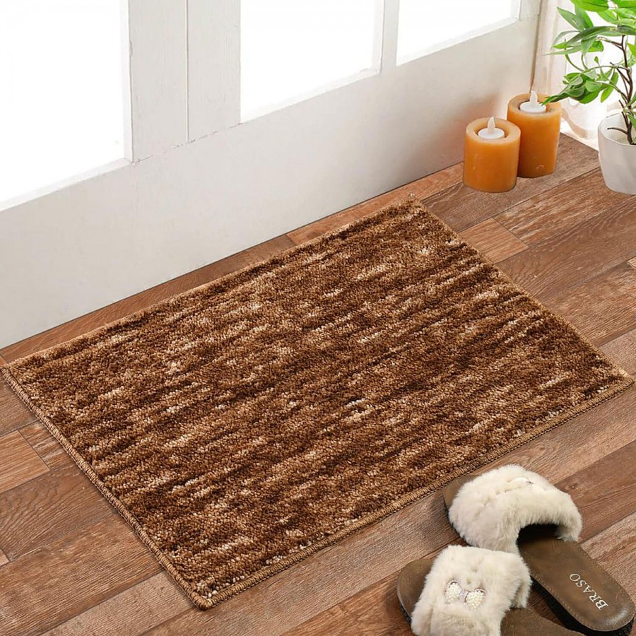 VTI Home Collection Milange Microfibre Tufted Door/Floor/Bath Mat With Anti-Skid Rubber Backing - Soft