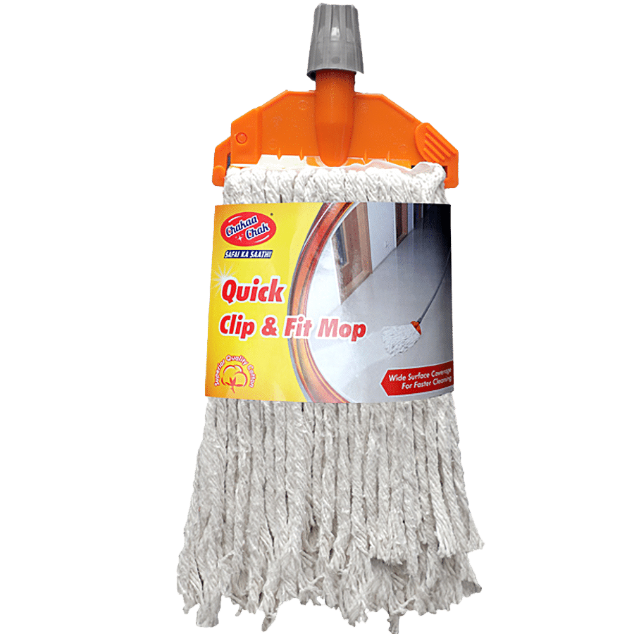 Chakaachak Clip & Fit Mop - Plastic & Cotton Threads