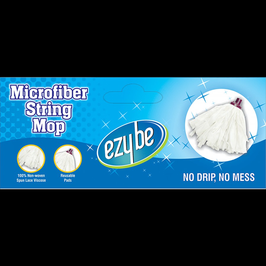 Ezy Be Microfibre String Mop - Metal Rod & Cotton Threads