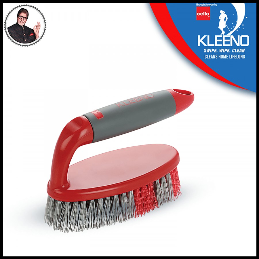 Kleeno by Cello Tile Scrubber Brush - Red